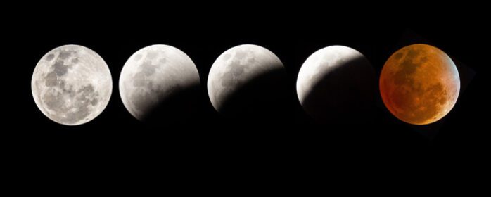 دانلود عکس ماه گرفتگی خونین بر فراز کیپ تاون آفریقای جنوبی در ماه جولای