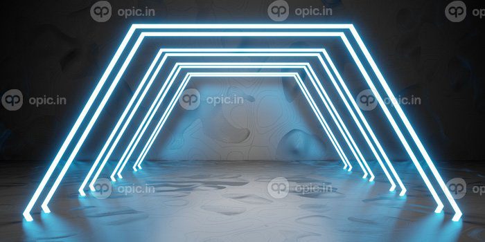 دانلود عکس شش گوشه پس زمینه نور لیزری تریبون ارائه محصول