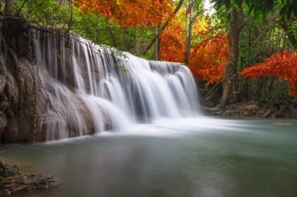 دانلود عکس آبشار زیبا در جنگل