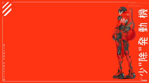 دانلود والپیپرهای انیمه دخترانه شخصیت های اصلی مفهوم هنر سایبرپانک سایبورگ رولر اسکیت رولر اسکیت ژاکت هود گیتار به دنبال دختر علمی تخیلی فانتزی مینیمالیسم پس زمینه ساده پس زمینه قرمز اثر هنری نقاشی دی