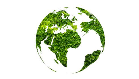 دانلود عکس روز زمین کره سبز در پس زمینه جدا شده سفید