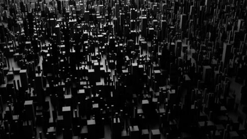دانلود عکس انتزاعی شهر سیاه بافت پس زمینه رندر سه بعدی