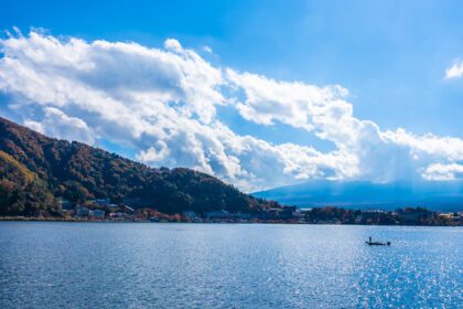 دانلود عکس منظره اطراف دریاچه کاواگوچیکو در یاماناشی ژاپن