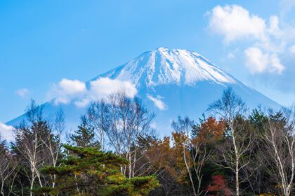 دانلود عکس منظره در کوه فوجی در ژاپن