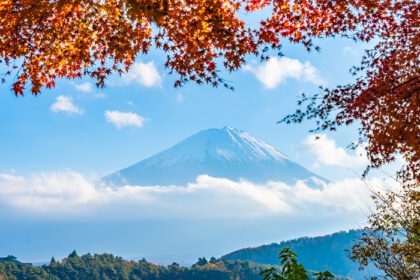 دانلود عکس منظره در کوه فوجی در ژاپن