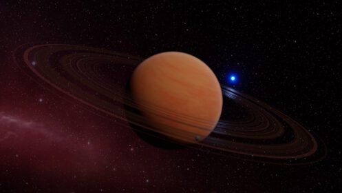 دانلود عکس سیاره غول گازی در اعماق فضا سیاره زحل و حلقه ها