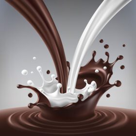 دانلود والپیپر آثار هنری قهوه ای شیر شکلاتی سفید