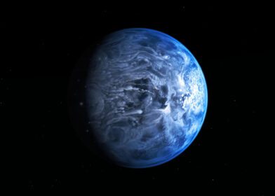 دانلود عکس تصویر hdb سیاره گازی در حال گردش به دور ستاره میزبان hd