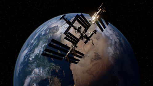 دانلود عکس ایستگاه فضایی بین المللی در فضای خارج از کره زمین