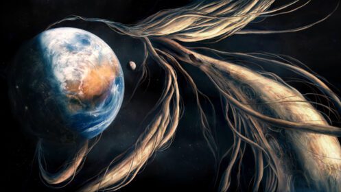 دانلود والپیپر آثار هنری علمی تخیلی انتزاعی جهان فضایی زمین سیاره ماه