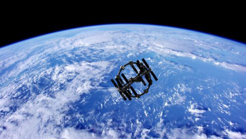 دانلود عکس ایستگاه فضایی بین المللی در فضای خارج از کره زمین