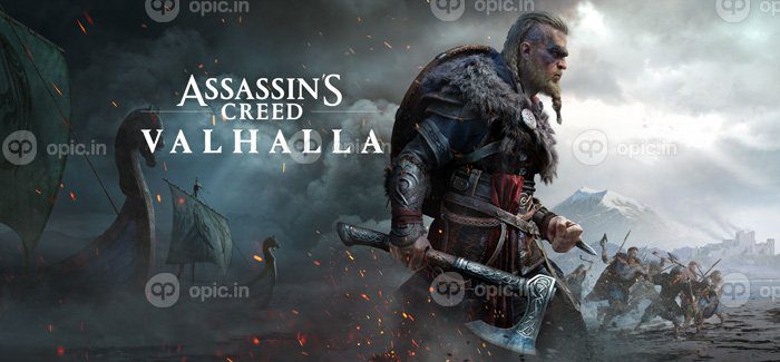 دانلود والپیپر Assassin’s Creed Valhalla بازی های ویدیویی وایکینگ بازی های ویدئویی هنر دیجیتال هنر تبر قایق فوق عریض