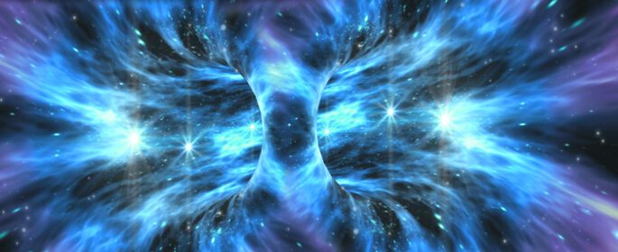 دانلود عکس نور آسمان آبی کیهان کهکشان چاله جهان و سیاهچاله