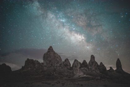 دانلود عکس کهکشان راه شیری در شب