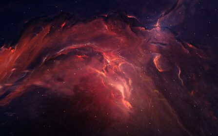 دانلود والپیپر جو جهان سحابی آسمان کهکشان صورتی