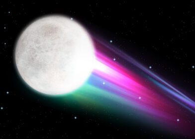 دانلود عکس ماه و جو پرتو تابش حرکت اعماق فضا بالا