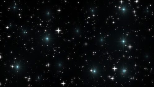 دانلود عکس آسمان شب با ستاره های درخشان در پس زمینه سیاه