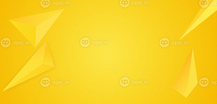 دانلود عکس انتزاعی چند ضلعی مثلث سه بعدی هندسی زرد