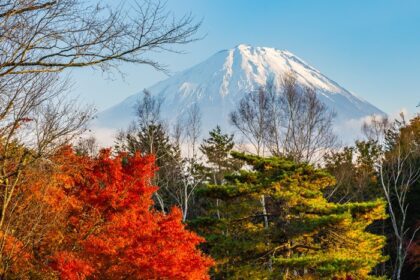 دانلود عکس منظره در کوه فوجی ژاپن