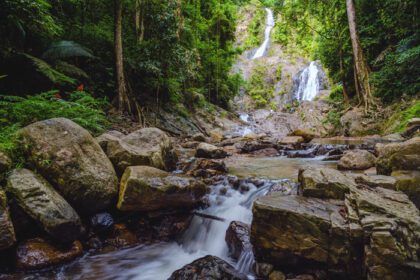 دانلود عکس منظره طبیعت جنگل تپه آبشار تایلند doi