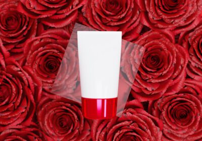دانلود لوله فشاری عکس برای استفاده از کرم یا آرایش روی گل رز قرمز