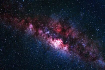 دانلود عکس عکس فضایی جهان از کهکشان راه شیری با ستارگان روی الف