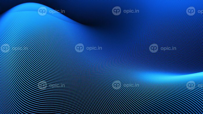 دانلود عکس آبی ذرات دیجیتال جریان موج فضای مجازی دیجیتال
