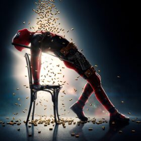 دانلود والپیپر Deadpool Deadpool shell covering مارول Cinematic Universe chair superhero