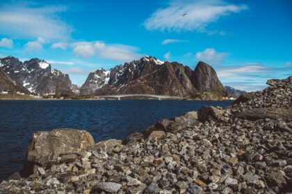 دانلود عکس کوه نروژ در جزایر لوفوتن طبیعی اسکاندیناوی