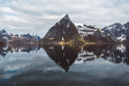 دانلود عکس کوه نروژ در جزایر لوفوتن طبیعی اسکاندیناوی