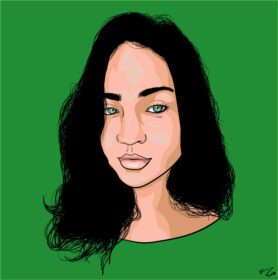 دانلود والپیپرهای طراحی دیجیتال موهای چشم سبز سبزه برزیلی