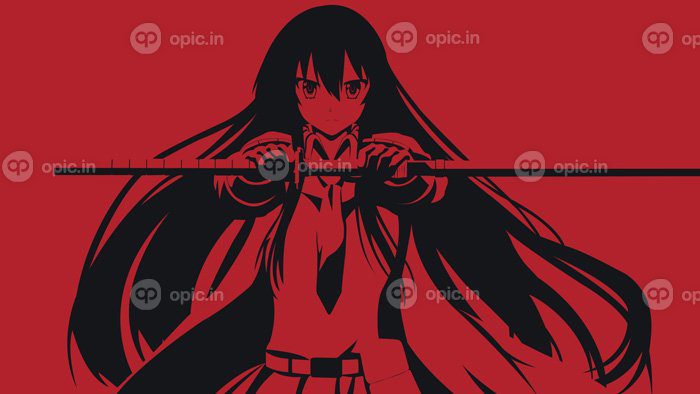 دانلود والپیپرهای نقاشی انیمه انیمه کارتون دخترانه Akame ga Kill Akame طرح بال شیطان