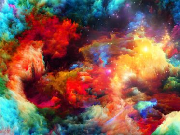دانلود عکس طرح انتزاعی سری انفجار رنگی از رنگ فراکتال