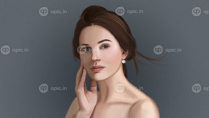 دانلود والپیپر صورت پیشانی موی بینی پوست گونه