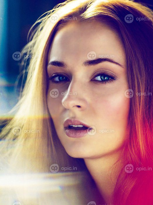 دانلود والپیپرهای صورت زنانه مدل مو قرمز پرتره موهای بلند