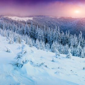دانلود عکس منظره آفتابی زمستانی