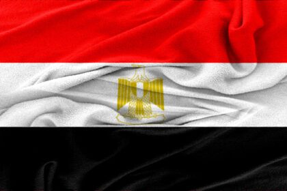 دانلود عکس بافت مواج پارچه پرچم ملی مصر