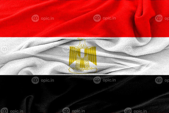 دانلود عکس بافت مواج پارچه پرچم ملی مصر