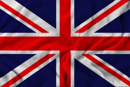 دانلود عکس بافت مواج پارچه پرچم ملی پادشاهی متحده