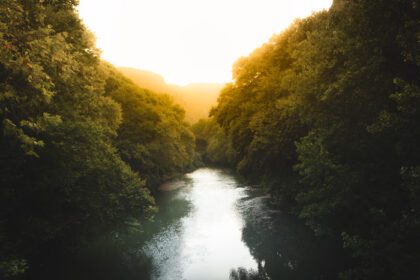 دانلود عکس غروب و رودخانه