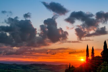 دانلود عکس غروب آفتاب val d orcia tuscany