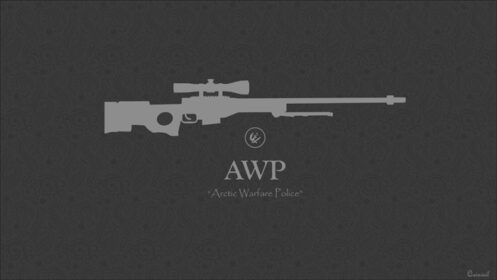 دانلود والپیپر آرم بازی Counter Strike Global Offensive Accuracy International AWP vintage