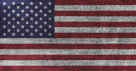 دانلود عکس گرانج پرچم آمریکا بر روی شلوار جین انتزاعی بافت
