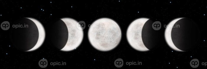 دانلود عکس رندر سه بعدی با وضوح بالا از فازهای ماه با کیفیت