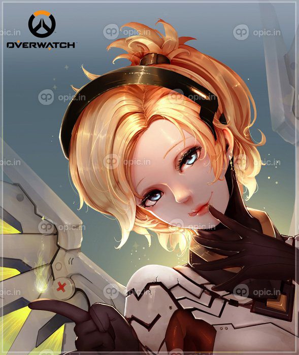 دانلود والپیپرهای تصویر انیمه بلوند انیمه دخترانه چشم آبی موی کوتاه بال کارتونی مرسی Overwatch Overwatch بدنه کمیک اسکرین شات کتاب کمیک mangaka