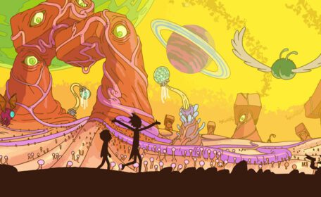 دانلود والپیپر تصویر انیمیشن کارتونی سیاره فضایی ریک و مورتی بزرگسالان شنا اسب مانند پستاندار