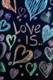 دانلود عکس قلب های عشق در زمینه بافت چوبی روز ولنتاین