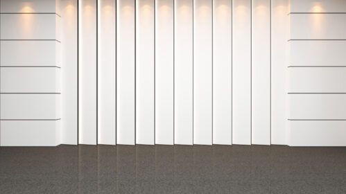 دانلود عکس مدرن طرح دکور دیوار پانل چوبی سفید رندر سه بعدی