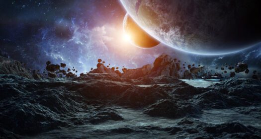 دانلود والپیپرهای علمی تخیلی سیاره فضایی هنر دیجیتال ماه