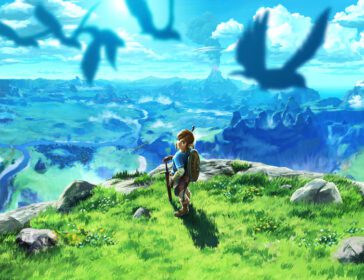 دانلود والپیپر The Legend of Zelda botw The Legend of Zelda Breath of the Wild بازی های ویدیویی Hyrule Link شمشیر تپه پرندگان طبیعت